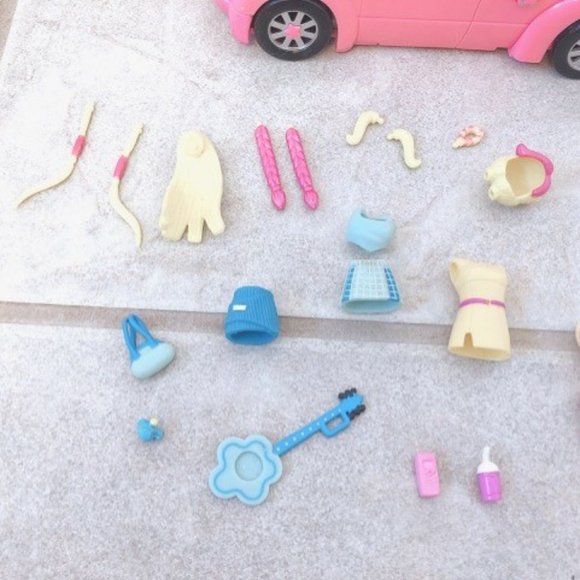 VINTAGE Polly Pocket Pink Limo Accessories and Doll - Picture 9 of 10